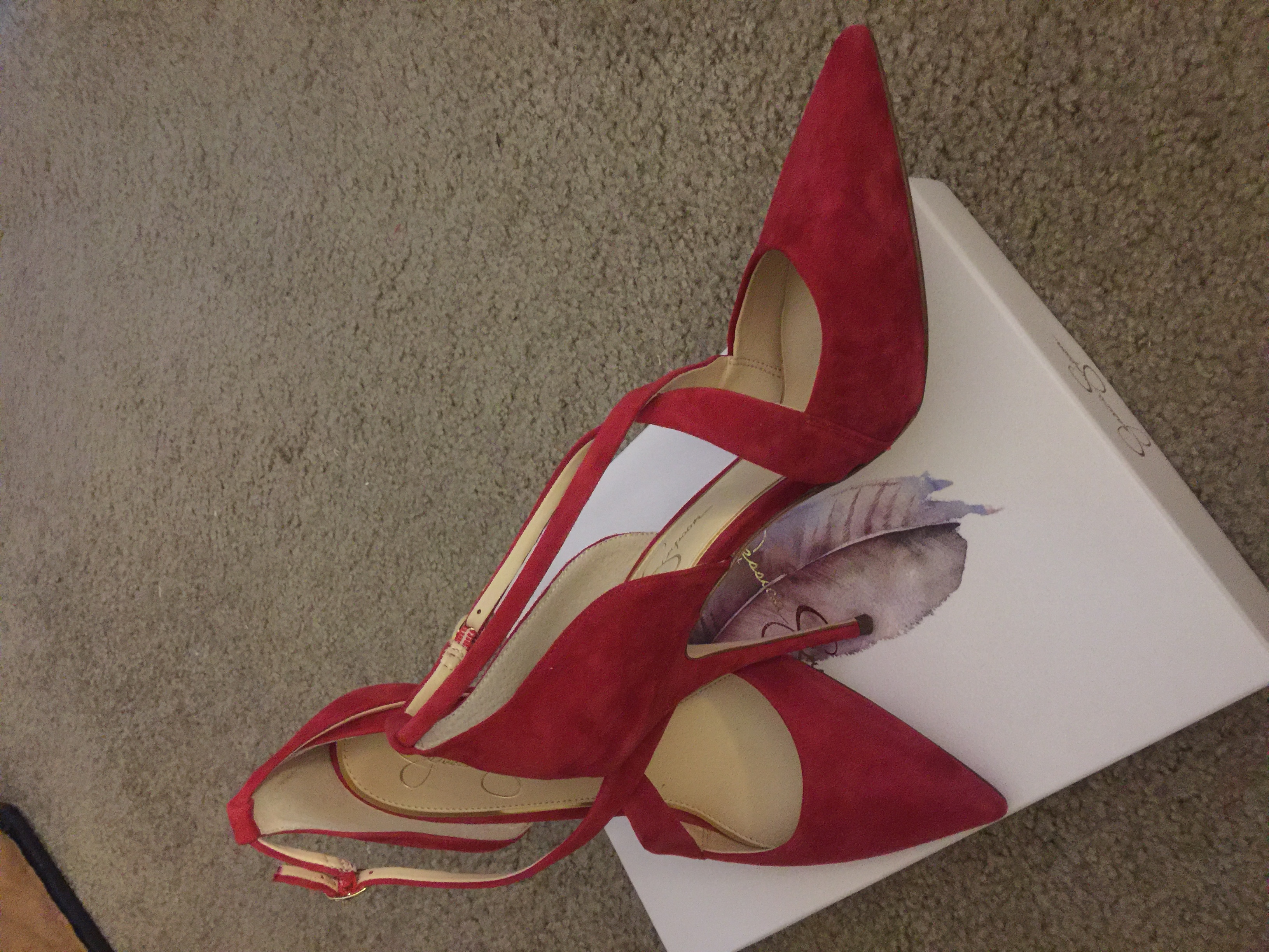 photo of red high heels