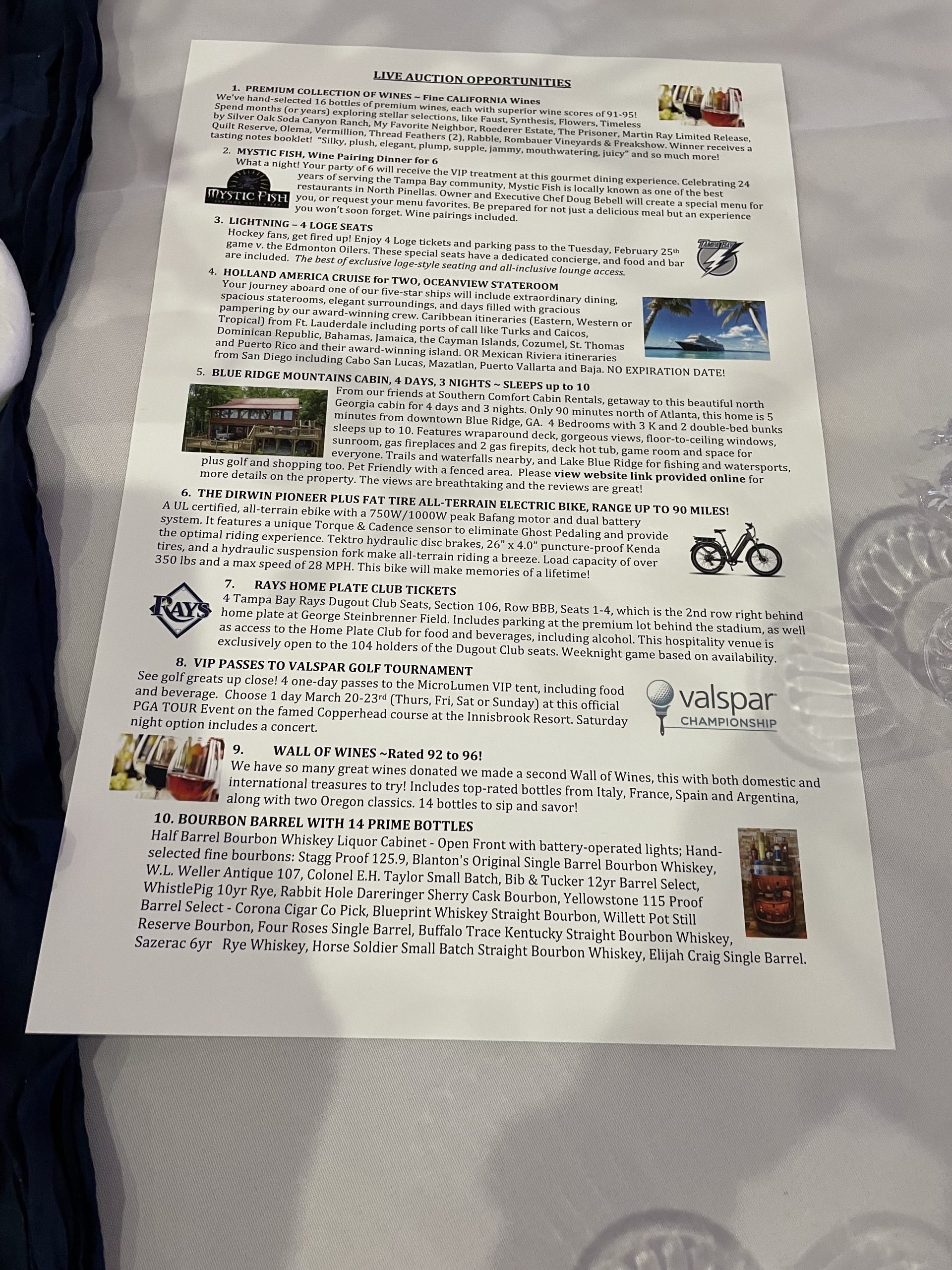 a handout with text and small images