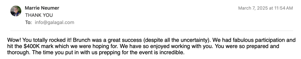 a testimonial from a nonprofit executive